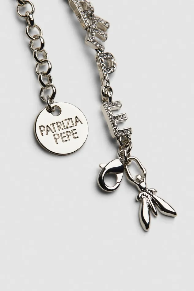 Patrizia Pepe Bracelets Brass Bracelet With Rhinestones Silver 8211 Women