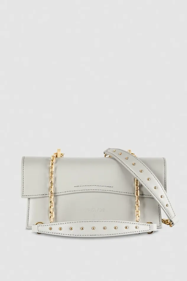 Patrizia Pepe Crossbodys Fly Bamby Leather Shoulder Bag Grey 8211 Women