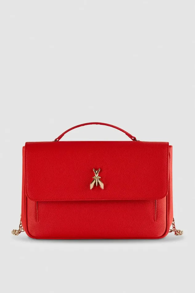 Patrizia Pepe Crossbodys Fly Leather Shoulder Bag With Chain Red 8211 Women