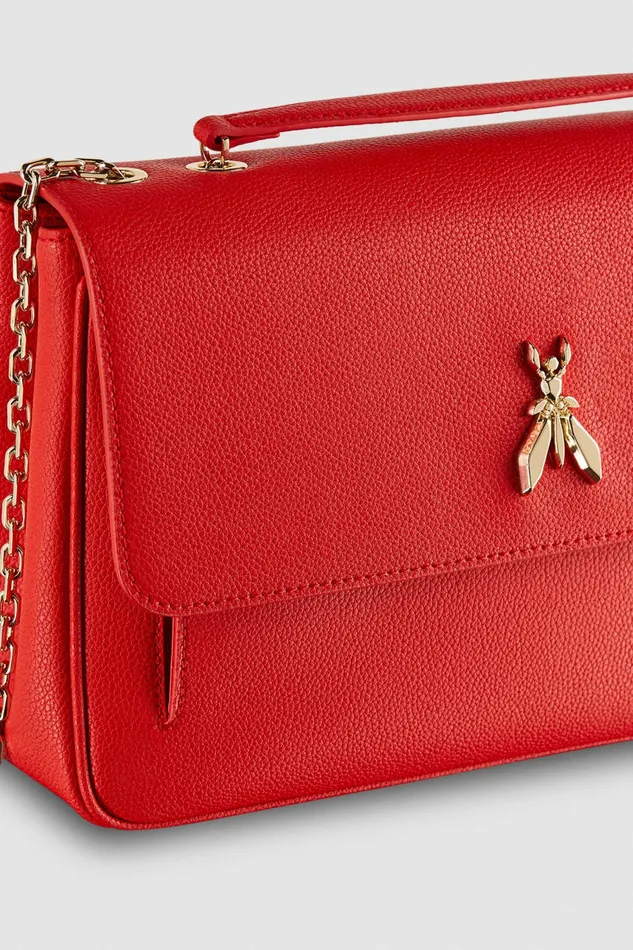 Patrizia Pepe Crossbodys Fly Leather Shoulder Bag With Chain Red 8211 Women