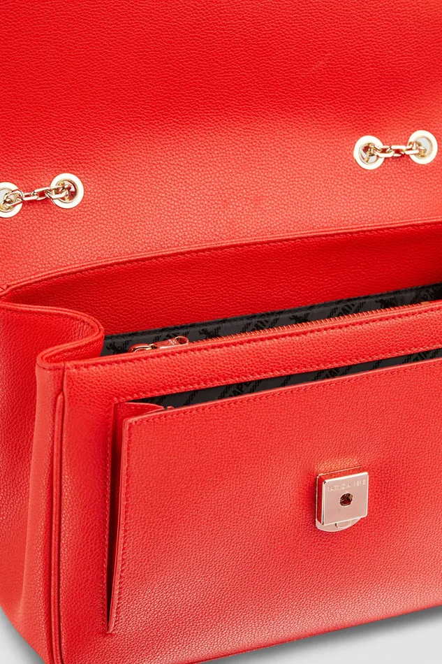 Patrizia Pepe Crossbodys Fly Leather Shoulder Bag With Chain Red 8211 Women