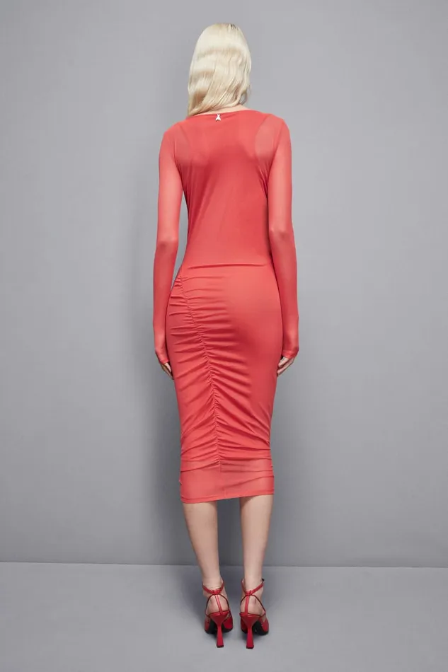 Patrizia Pepe Dresses Dress In Stretch Tulle Red 8211 Women