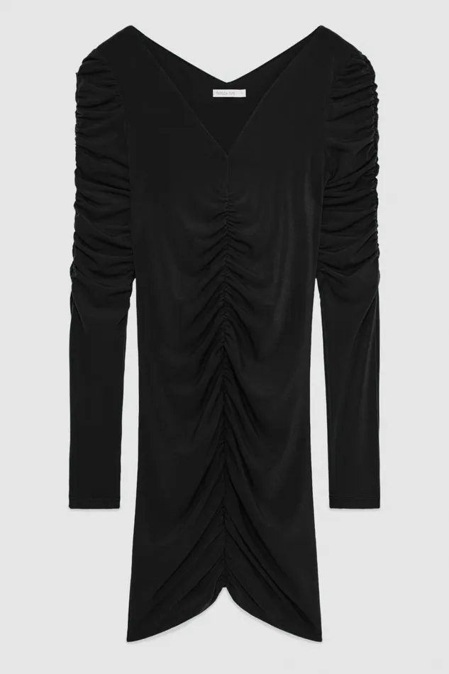 Patrizia Pepe Dresses Tulle Mini Dress With Draping Black 8211 Women