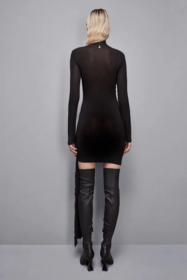 Patrizia Pepe Dresses Viscose Mini Dress With Draping Black 8211 Women