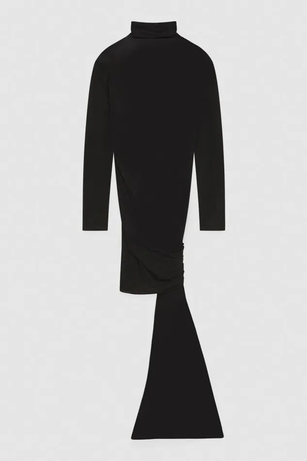 Patrizia Pepe Dresses Viscose Mini Dress With Draping Black 8211 Women