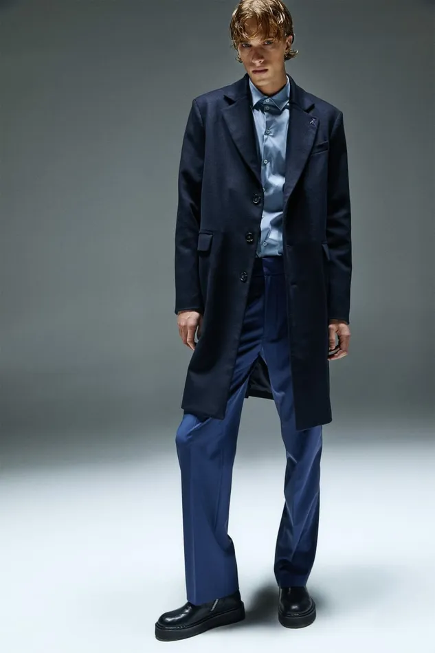 Patrizia Pepe Jackets Medium SingleBreasted Coat Blue 8211 Men
