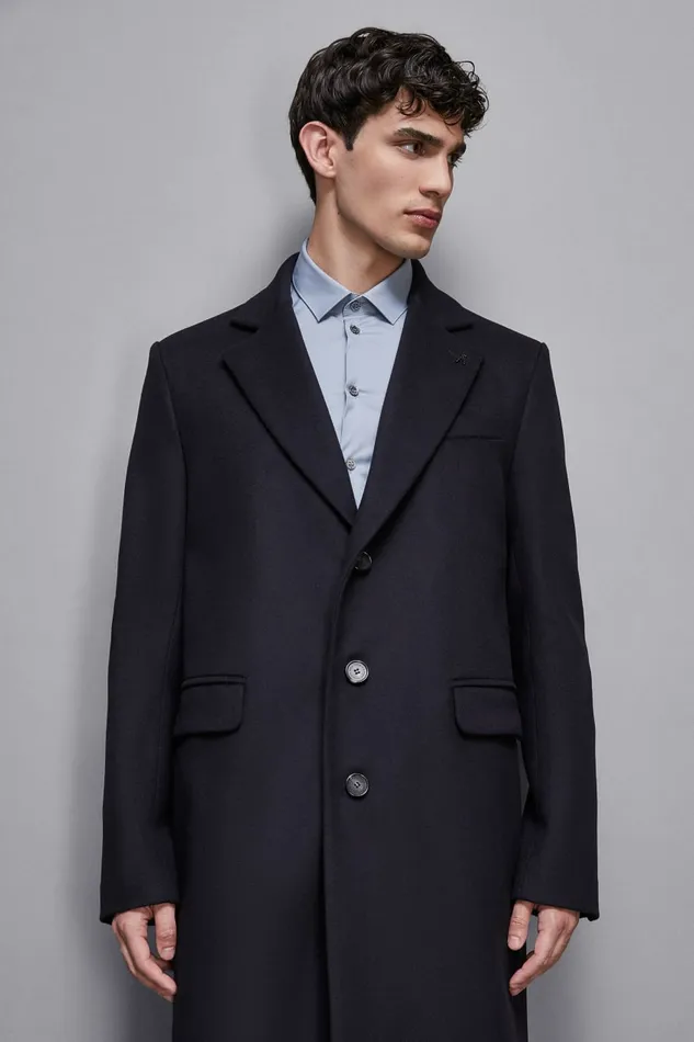 Patrizia Pepe Jackets Medium SingleBreasted Coat Blue 8211 Men
