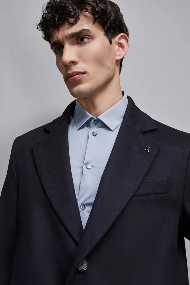 Patrizia Pepe Jackets Medium SingleBreasted Coat Blue 8211 Men