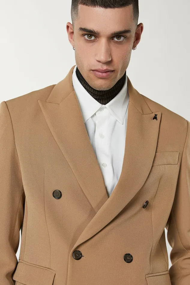 Patrizia Pepe Jackets Regular Fit DoubleBreasted Jacket Beige 8211 Men