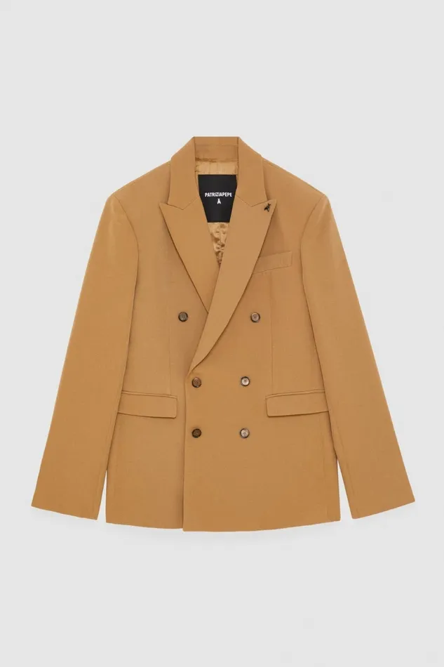 Patrizia Pepe Jackets Regular Fit DoubleBreasted Jacket Beige 8211 Men