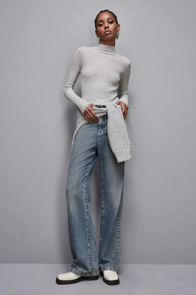 Patrizia Pepe Knitwear Essential Viscose Ribbed Knitting Sweater Grey 8211 Women Patrizia Pepe Knitwear Essential Viscose Ribbed Knitting Sweater Grey 8211 Women