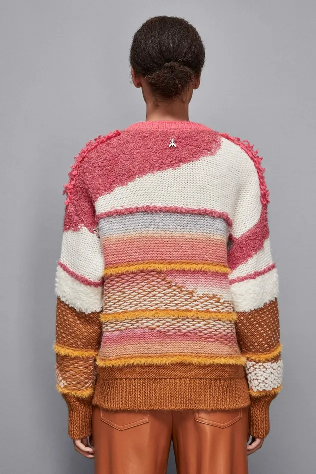 Patrizia Pepe Knitwear Soft Round Neckline Sweater Multicolor 8211 Women