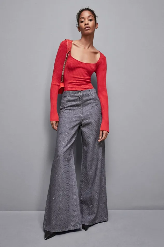 Patrizia Pepe Knitwear Viscose Blend Ribbed Sweater Red 8211 Women