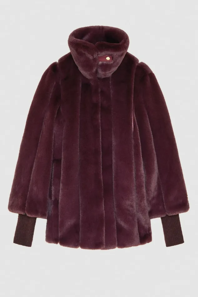 Patrizia Pepe Outerwear Midi Synthetic Fabric Coat Red 8211 Women
