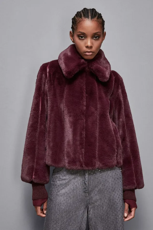 Patrizia Pepe Outerwear Short Synthetic Fabric Coat Red 8211 Women