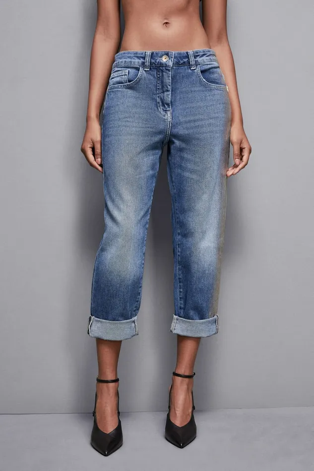 Patrizia Pepe Pants and Jeans Blue LowWaisted Boyfriend Jeans Blue 8211 Women