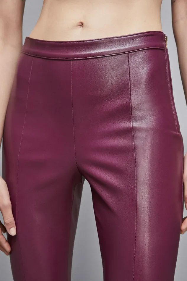 Patrizia Pepe Pants and Jeans Faux Leather Leggings Red 8211 Women