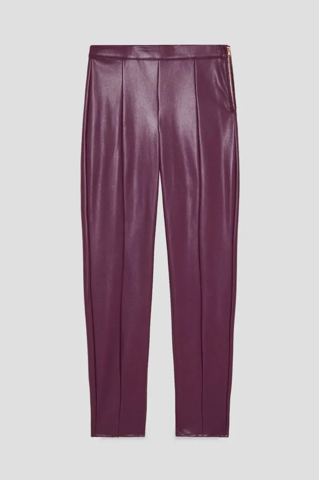 Patrizia Pepe Pants and Jeans Faux Leather Leggings Red 8211 Women