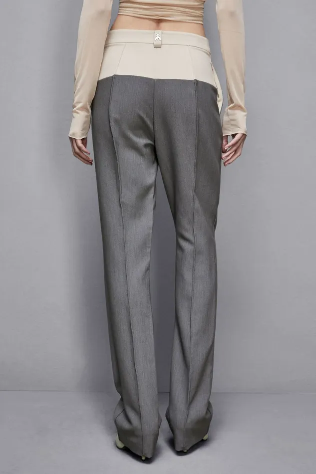 Patrizia Pepe Pants and Jeans HighWaisted Color Block Pants Grey 8211 Women