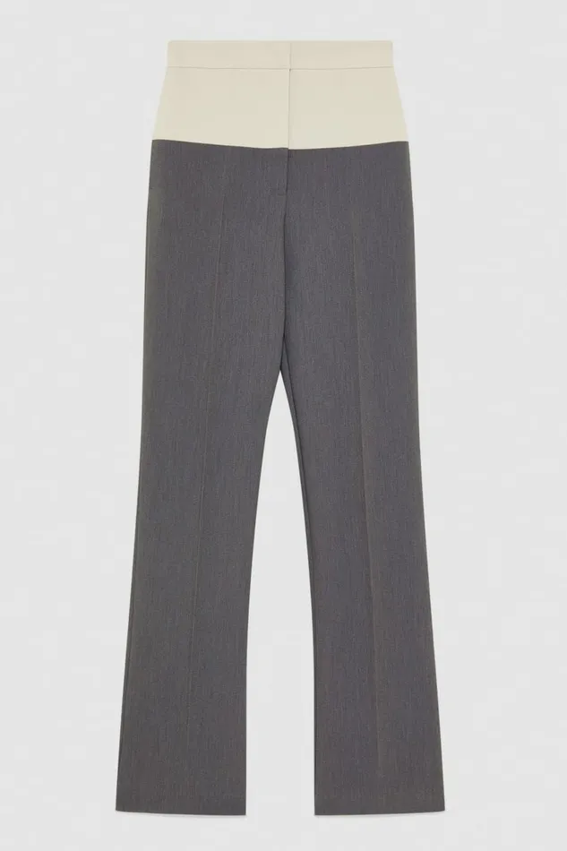 Patrizia Pepe Pants and Jeans HighWaisted Color Block Pants Grey 8211 Women