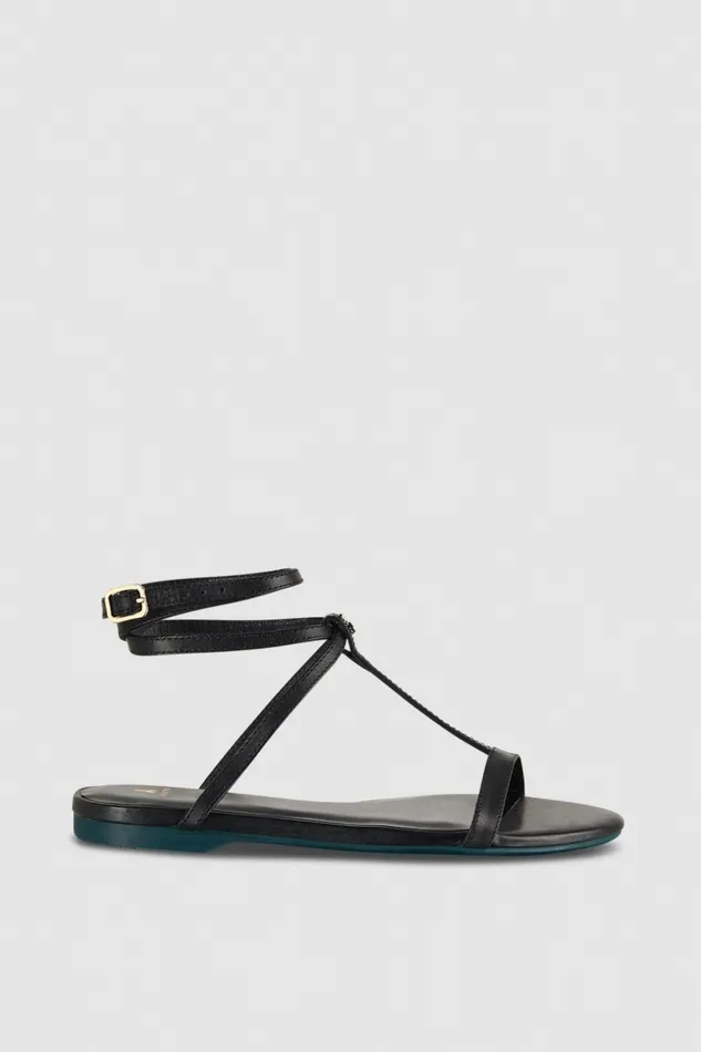 Patrizia Pepe Sandals Flat Sandals With Ankle Strap Black 8211 Women