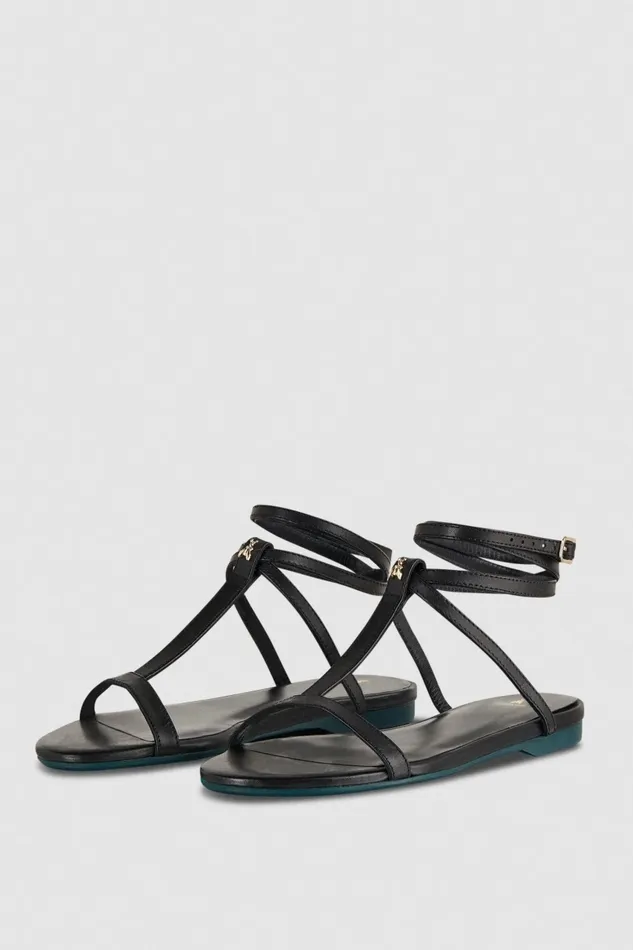 Patrizia Pepe Sandals Flat Sandals With Ankle Strap Black 8211 Women
