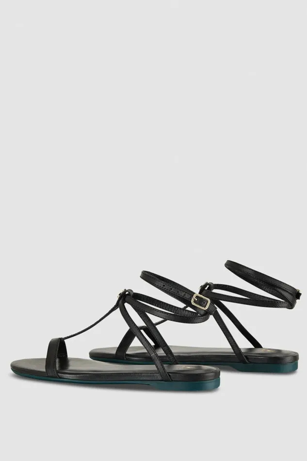 Patrizia Pepe Sandals Flat Sandals With Ankle Strap Black 8211 Women