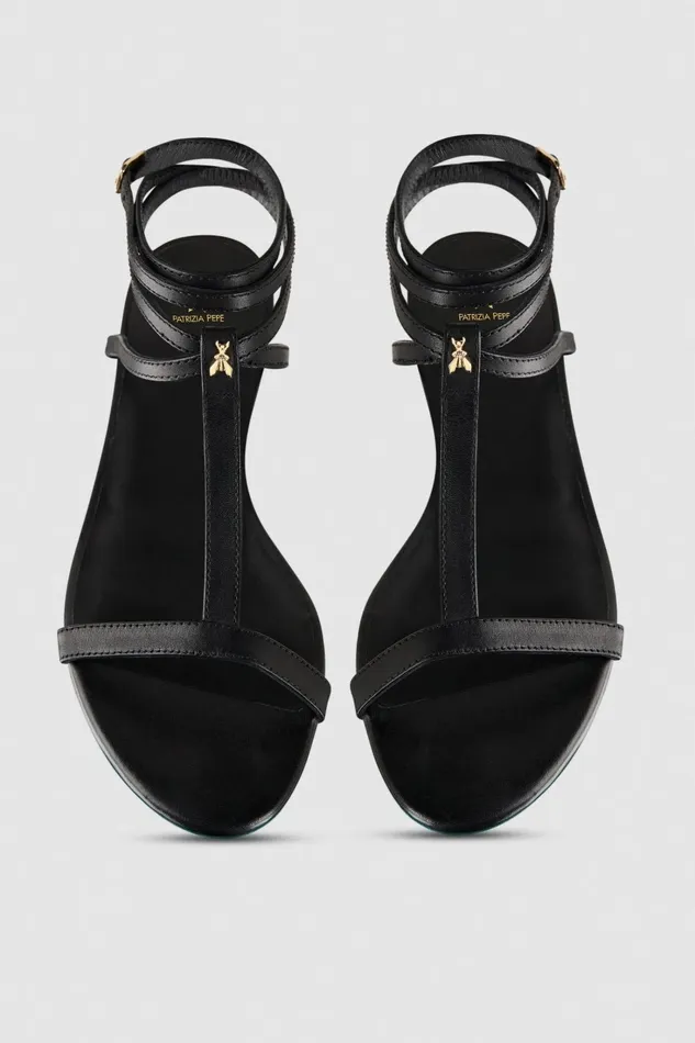 Patrizia Pepe Sandals Flat Sandals With Ankle Strap Black 8211 Women