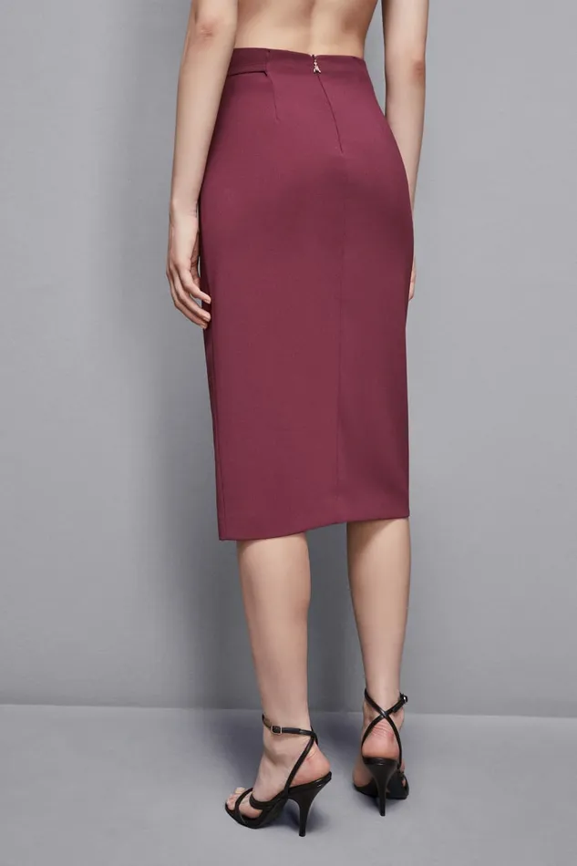Patrizia Pepe Skirts Essential Crepe Wrap Skirt Red 8211 Women