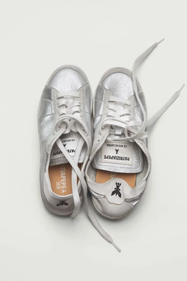 Patrizia Pepe Sneakers Skin Sneakers 03993 In Laminated Nappa Leather Silver 8211 Women Patrizia Pepe Sneakers Skin Sneakers 03993 In Laminated Nappa Leather Silver 8211 Women