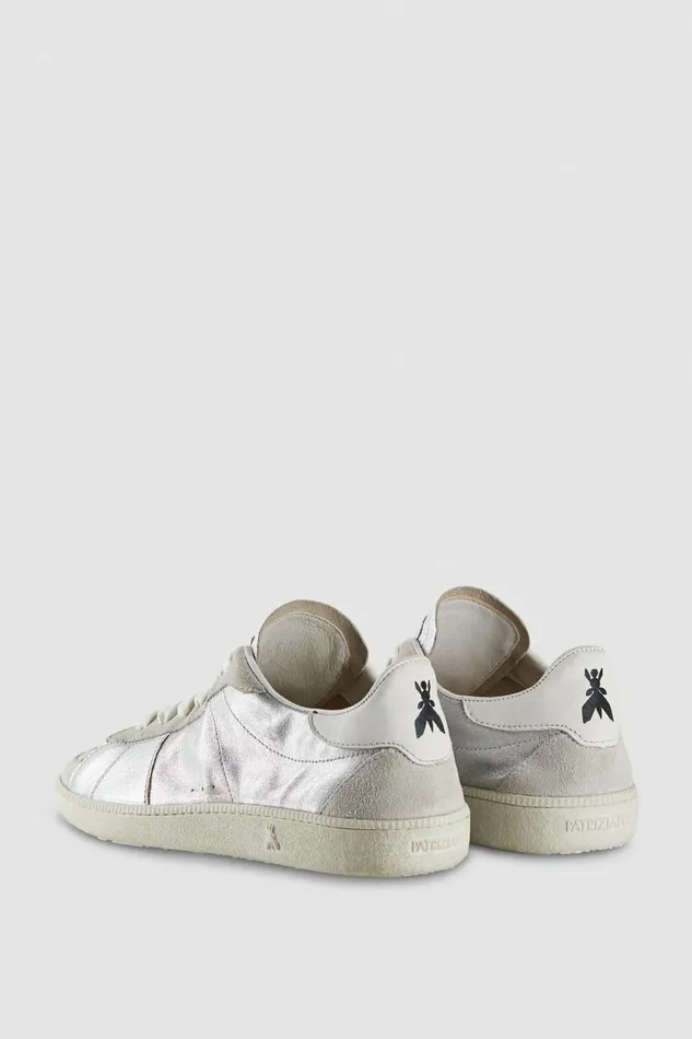 Patrizia Pepe Sneakers Skin Sneakers 03993 In Laminated Nappa Leather Silver 8211 Women