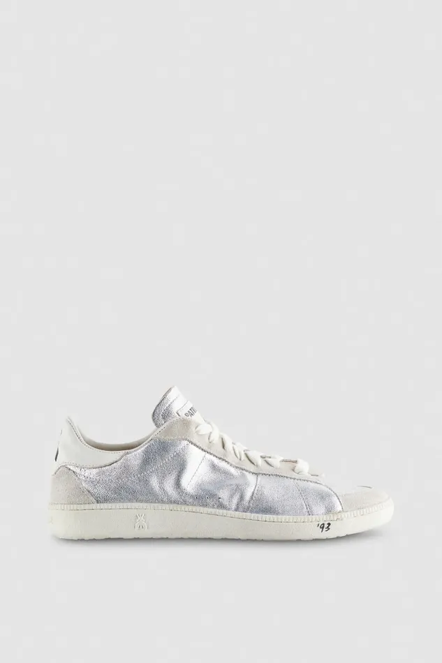Patrizia Pepe Sneakers Skin Sneakers 03993 In Laminated Nappa Leather Silver 8211 Women