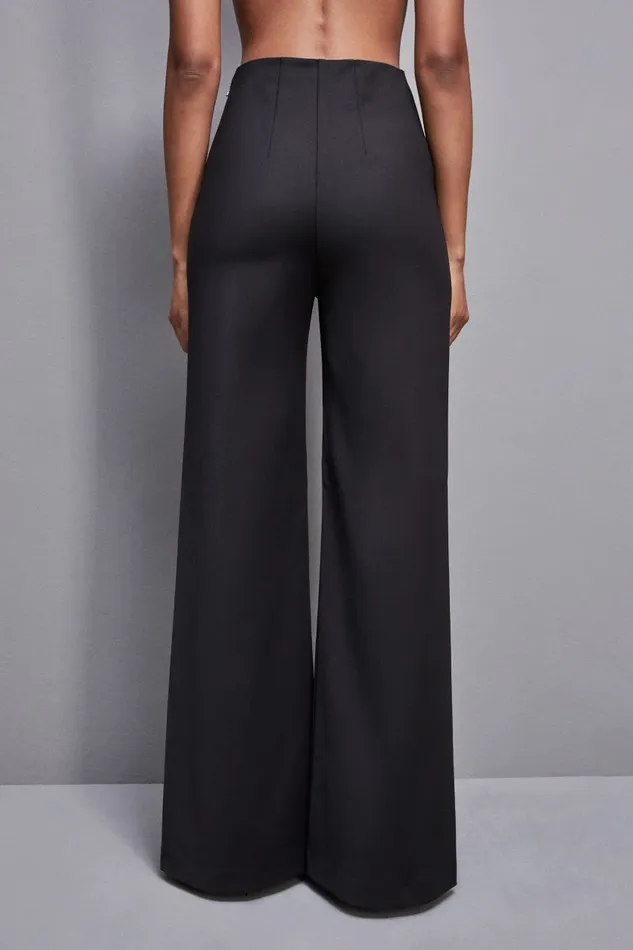 Patrizia Pepe Tailleur HighWaisted Palazzo Pants Black 8211 Women