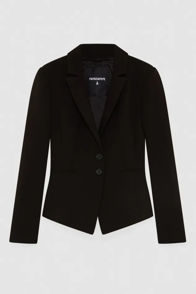 Patrizia Pepe Tailleur Slim Fit Twill Blazer Black 8211 Women