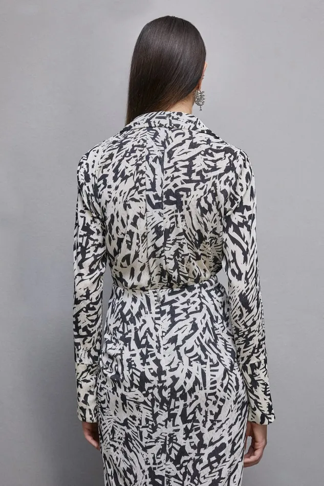 Patrizia Pepe Tops Long Sleeved Shirt In Georgette Black 8211 Women