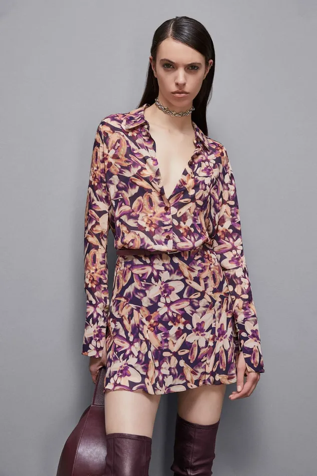 Patrizia Pepe Tops Patterned Georgette Shirt Multicolor 8211 Women