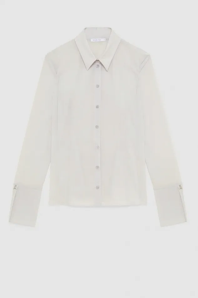 Patrizia Pepe Tops Shirt With Feminine Fit Grey 8211 Women