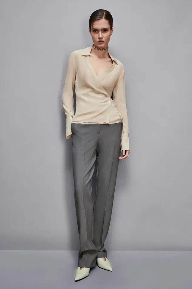 Patrizia Pepe Tops Wrap Tunic Beige 8211 Women
