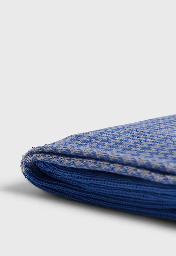 Paulstuart Cotton Houndstooth Sock Sky BlueGrey Mens Socks Paulstuart Cotton Houndstooth Sock Sky BlueGrey Mens Socks