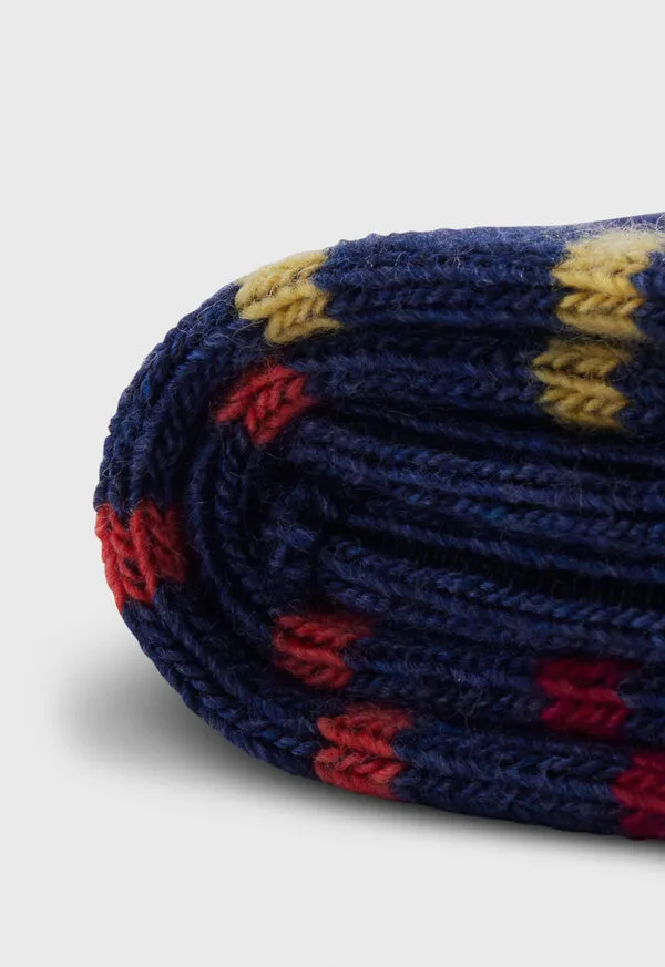 Paulstuart Socks Mens Multicolor Stripe Sock Denim Paulstuart Socks Mens Multicolor Stripe Sock Denim