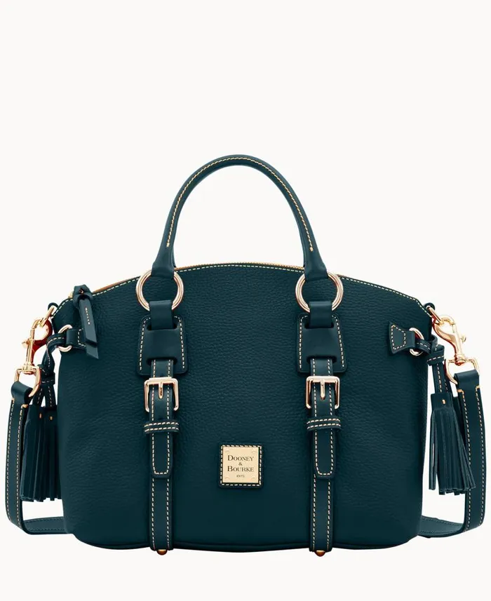 Pebble Grain Bristol Satchel Black Black Woman Dooney and Bourke Satchels