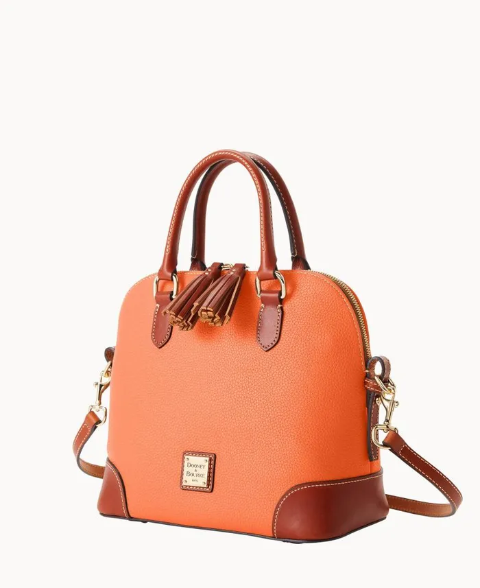 Pebble Grain Domed Satchel Coral Woman Dooney and Bourke Satchels Pebble Grain Domed Satchel Coral Woman Dooney and Bourke Satchels