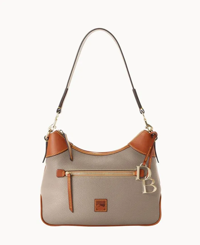 Pebble Grain Hobo Taupe Woman Dooney and Bourke Shoulder Bags