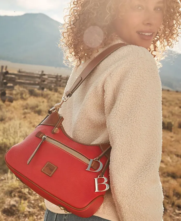 Pebble Grain Hobo Taupe Woman Dooney and Bourke Shoulder Bags Pebble Grain Hobo Taupe Woman Dooney and Bourke Shoulder Bags