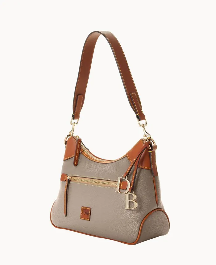 Pebble Grain Hobo Taupe Woman Dooney and Bourke Shoulder Bags Pebble Grain Hobo Taupe Woman Dooney and Bourke Shoulder Bags