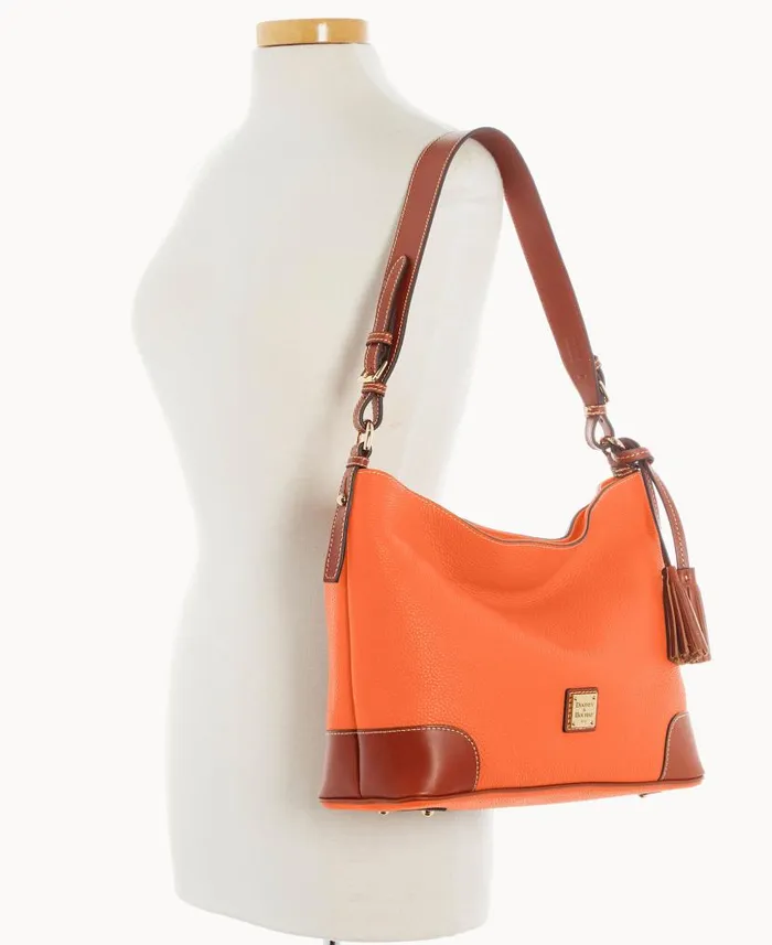 Pebble Grain Large Sac Coral Woman Dooney and Bourke Shoulder Bags Pebble Grain Large Sac Coral Woman Dooney and Bourke Shoulder Bags