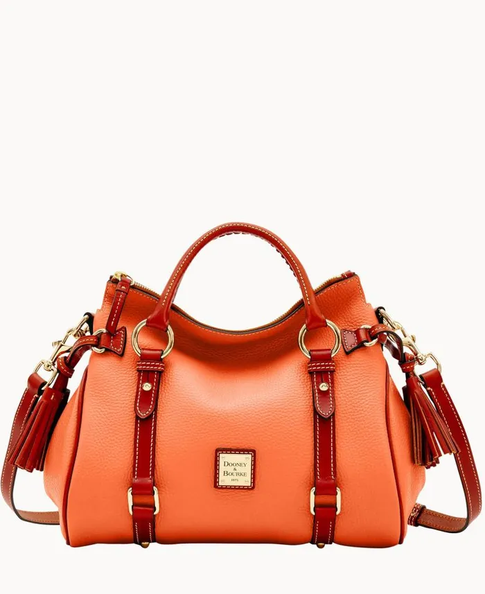 Pebble Grain Satchel Coral Woman Dooney and Bourke Satchels