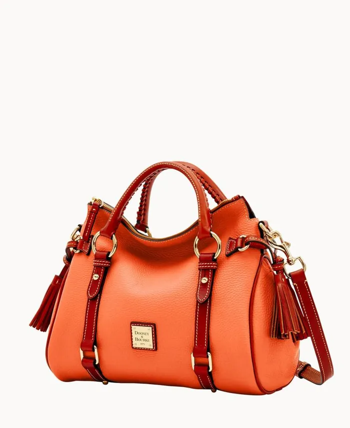 Pebble Grain Satchel Coral Woman Dooney and Bourke Satchels Pebble Grain Satchel Coral Woman Dooney and Bourke Satchels