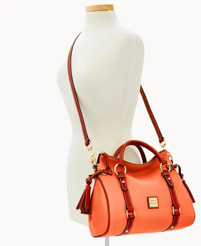 Pebble Grain Satchel Coral Woman Dooney and Bourke Satchels Pebble Grain Satchel Coral Woman Dooney and Bourke Satchels