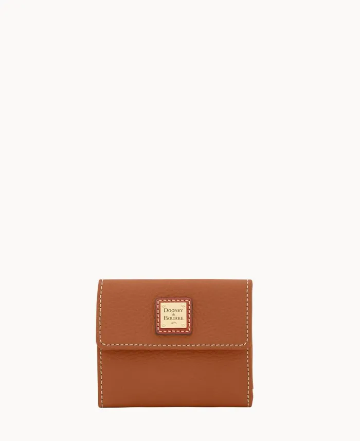 Pebble Grain Small Flap Credit Card Wallet Caramel ManWoman Dooney and Bourke Wallets Pebble Grain Small Flap Credit Card Wallet Caramel ManWoman Dooney and Bourke Wallets